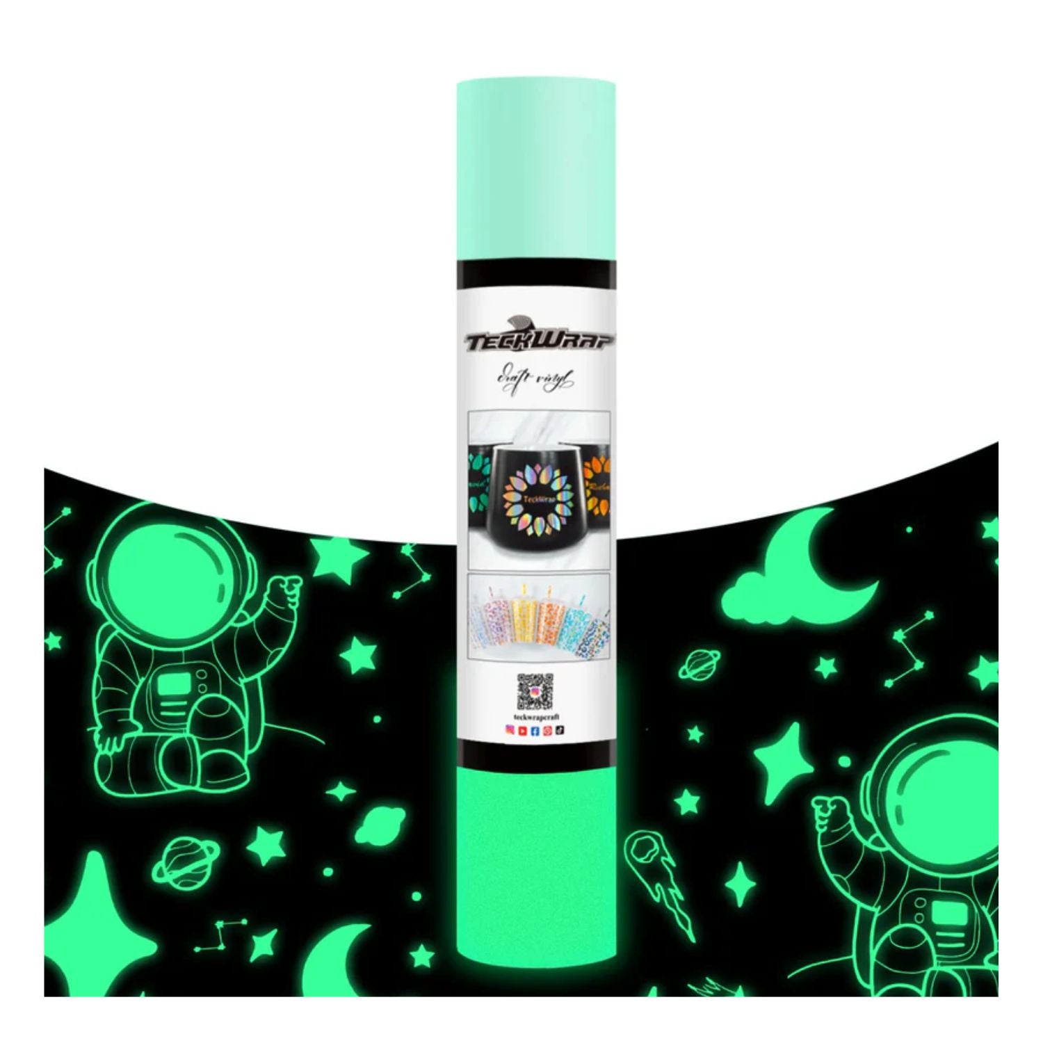 Glow In the Dark Vinyl Tiffany / Vinil Adhesivo Brilla en la Obscuridad Azul Tiffany Viniles Teckwrap