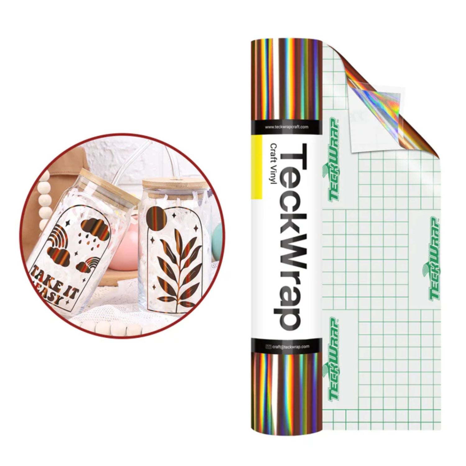 BF Holo Brown Vinyl / Vinil Sin Burbujas Café Holográfico Viniles Teckwrap