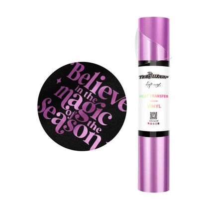 Matte Fuchsia Metallic Pearlescent HTV / Vinil Termoadhesivo Perlado Metálico Fucsia Mate Viniles Teckwrap