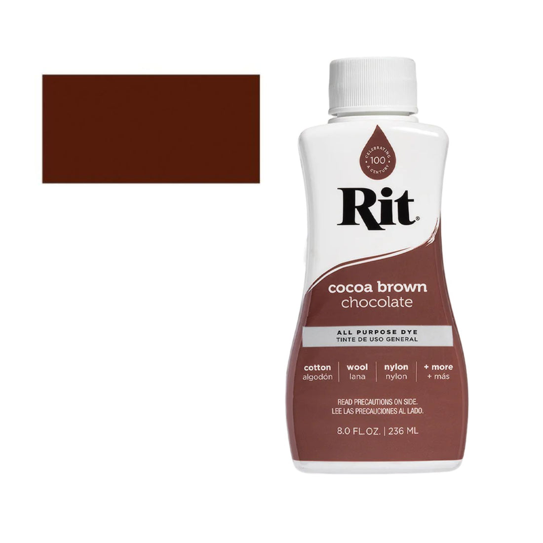 Rit Dye Liquid Cocoa Brown / Líquido para Teñir Café Oscuro Pintura para Tela Rit