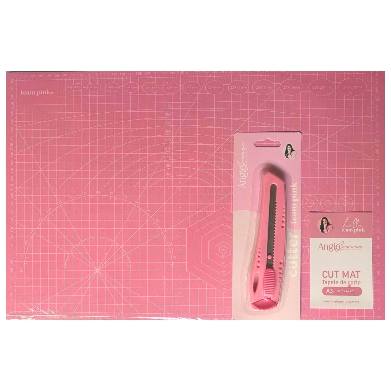 Tapete de Corte A3 Team Pink Tapetes, Mats Angie Guerra