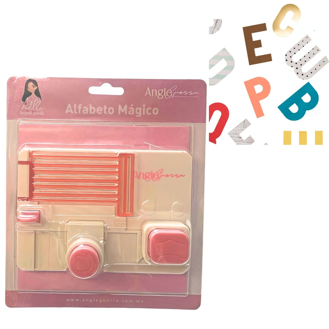 Tabla Perforadora Abecedario Mágico Team Pink Perforadoras We R Makers