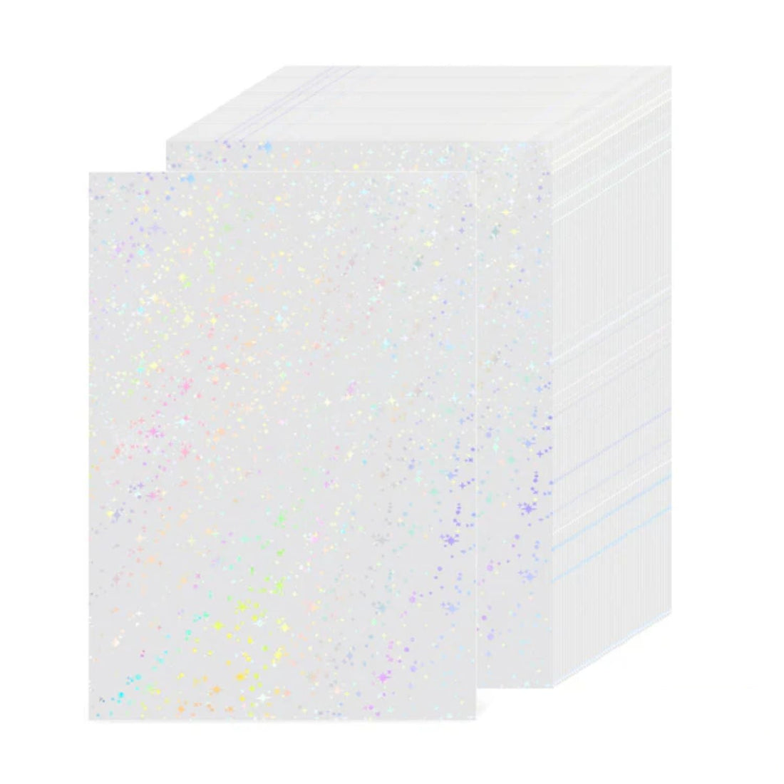 Laminate Sheets Stars Holographic / 10 Hojas Laminado Autoadhesivo Estrellas Holo Acetato y Especializados Teckwrap