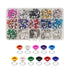 330 Ojillos Metálicos de Colores y Arandelas con Estuche Eyelets, Ojilos Hobbees