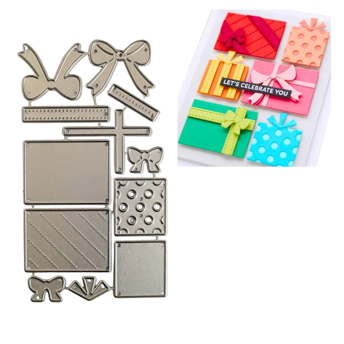 Set de Suajes o Troqueles de Regalos con Moños Dados de Corte / Suajes / Troqueles Hobbees