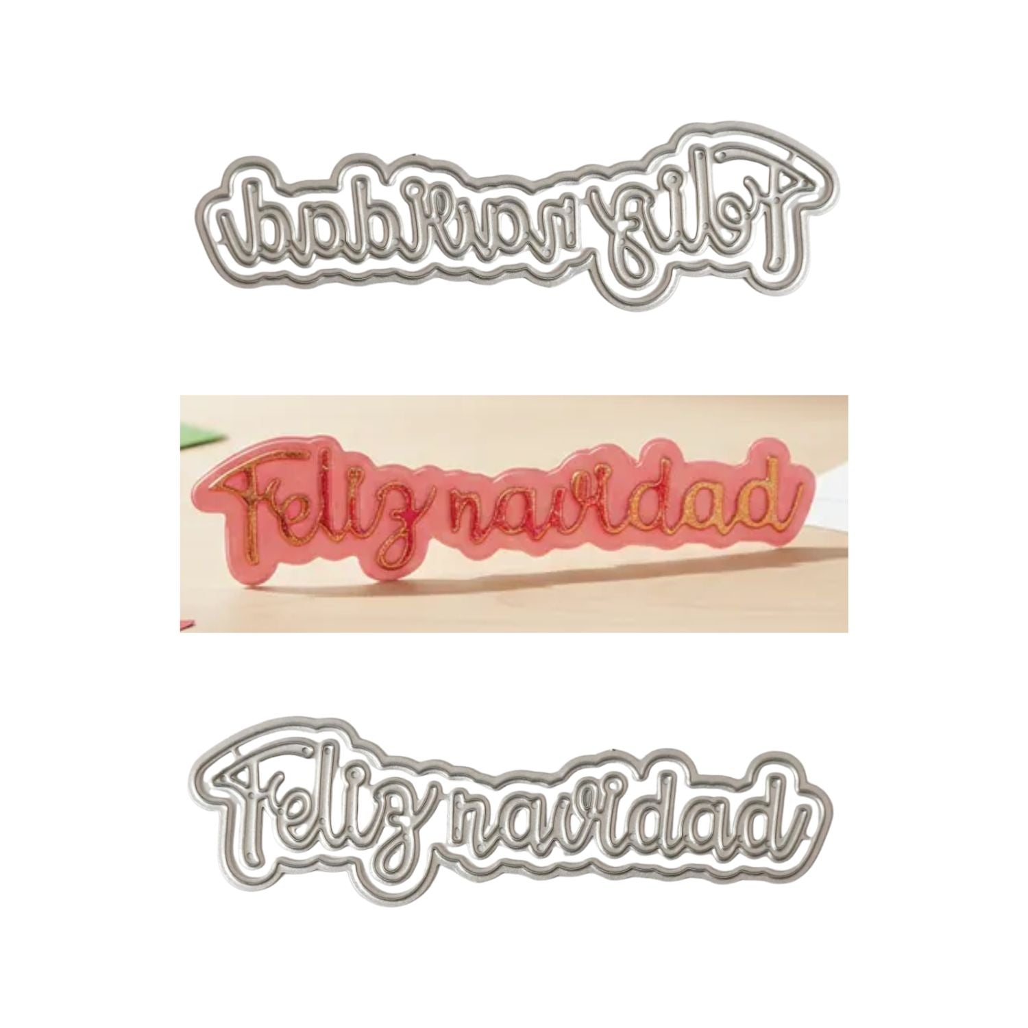 Suaje o Troquel “Feliz Navidad” Dados de Corte / Suajes / Troqueles Hobbees