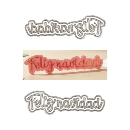 Suaje o Troquel “Feliz Navidad” Dados de Corte / Suajes / Troqueles Hobbees