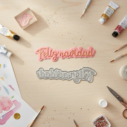 Suaje o Troquel “Feliz Navidad” Dados de Corte / Suajes / Troqueles Hobbees