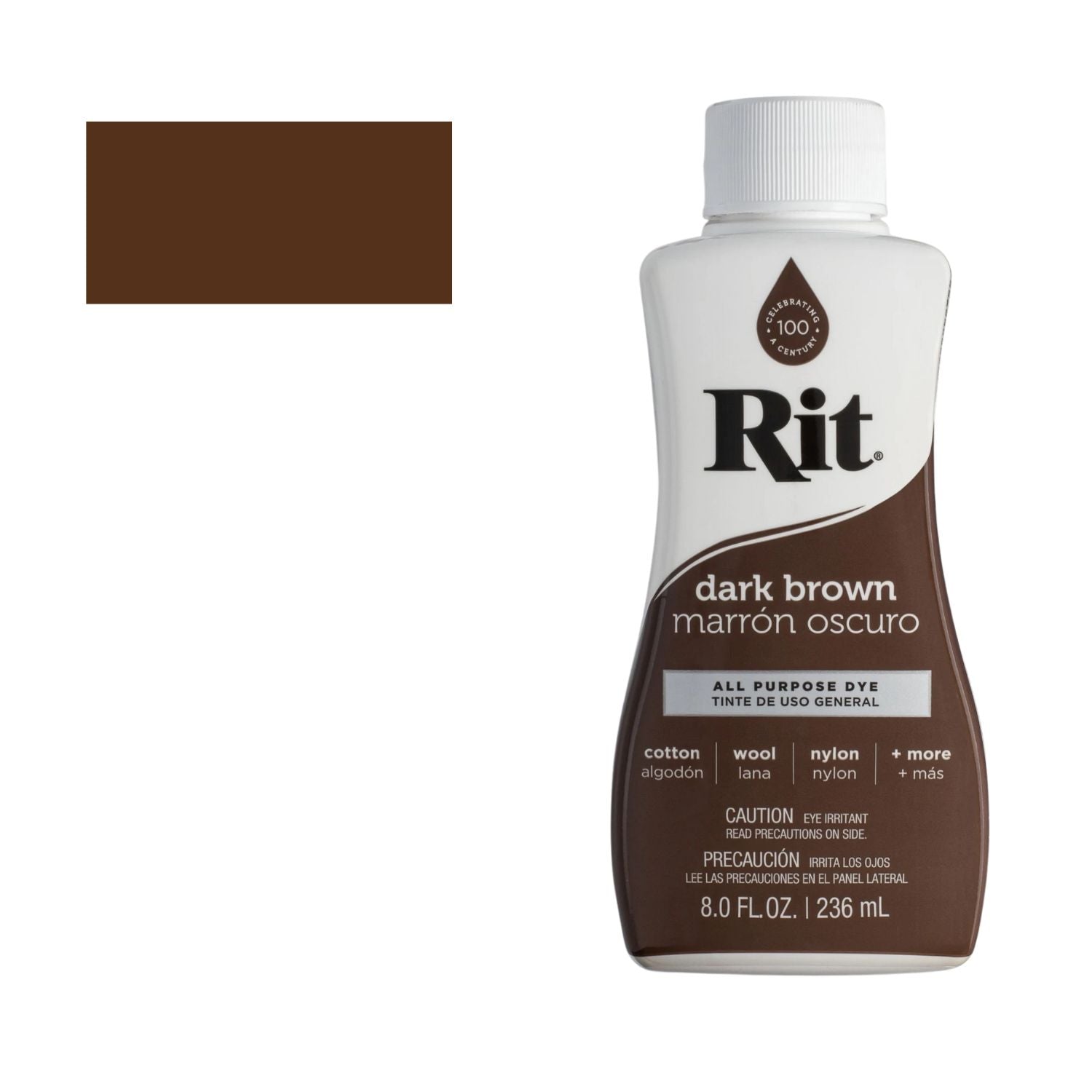 Rit Dye Liquid Dark Brown / Líquido Para Teñir Marrón Oscuro Pintura para Tela Rit