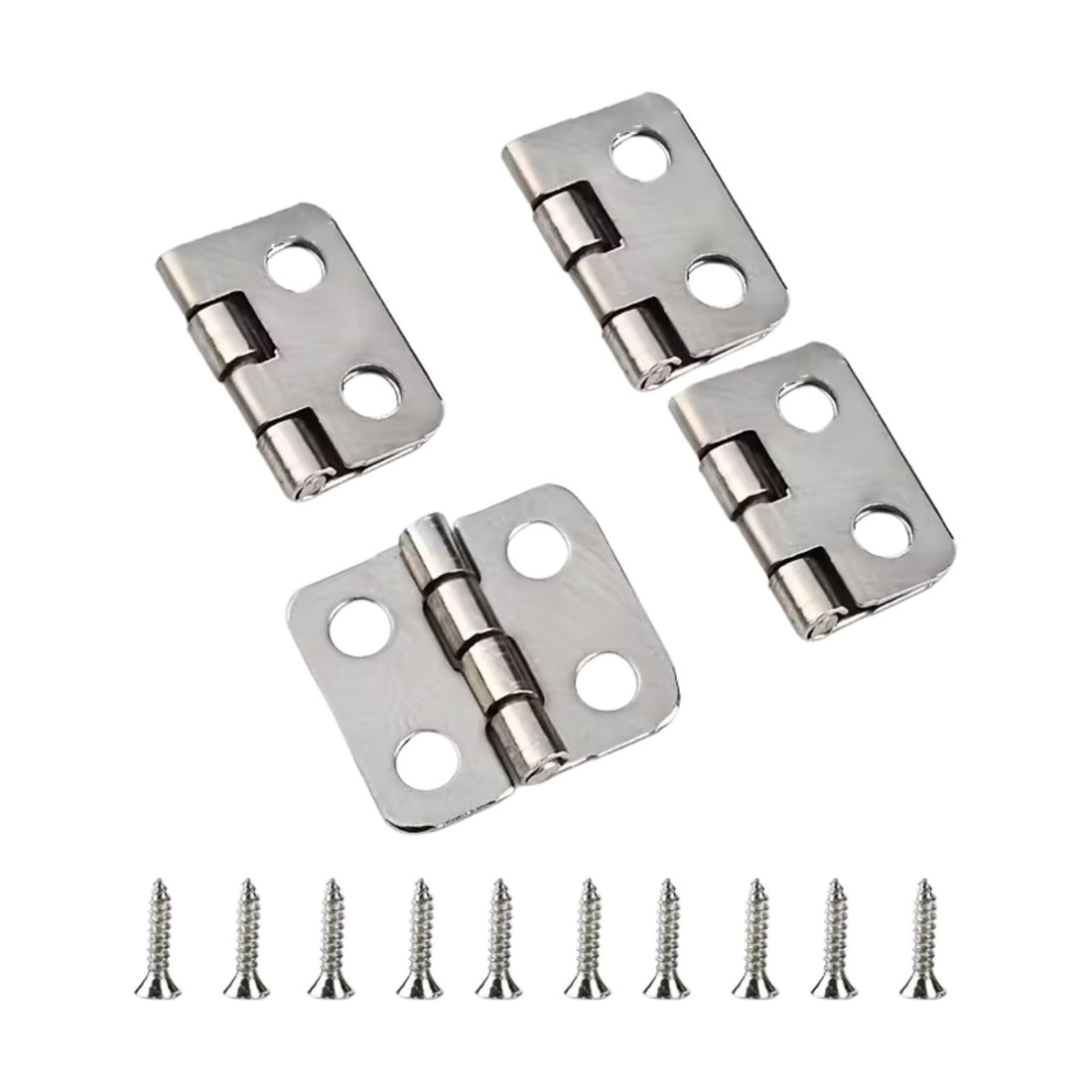 Mini Bisagras Metálicas Plateadas Accesorios Hobbees