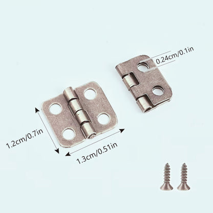 Mini Bisagras Metálicas Plateadas Accesorios Hobbees