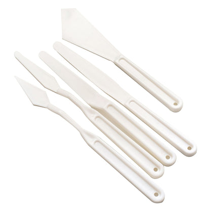 Plastic Knife Set / Set 5 de Espátulas de Plástico Pinceles y Brochas Art Supply Basics