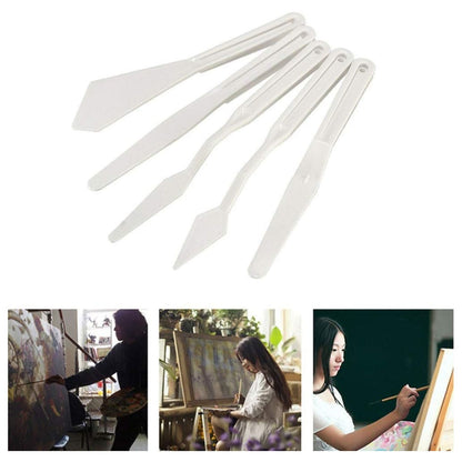 Plastic Knife Set / Set 5 de Espátulas de Plástico Pinceles y Brochas Art Supply Basics
