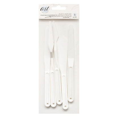 Plastic Knife Set / Set 5 de Espátulas de Plástico Pinceles y Brochas Art Supply Basics