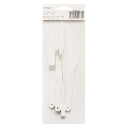 Plastic Knife Set / Set 5 de Espátulas de Plástico Pinceles y Brochas Art Supply Basics