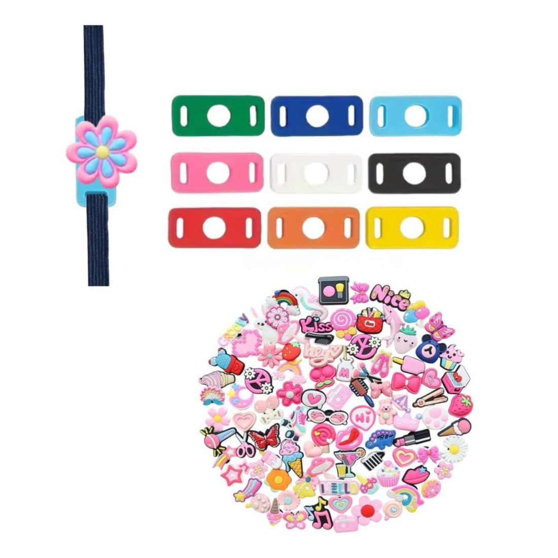 Charms Decorativos Y Sujetadores De Colores