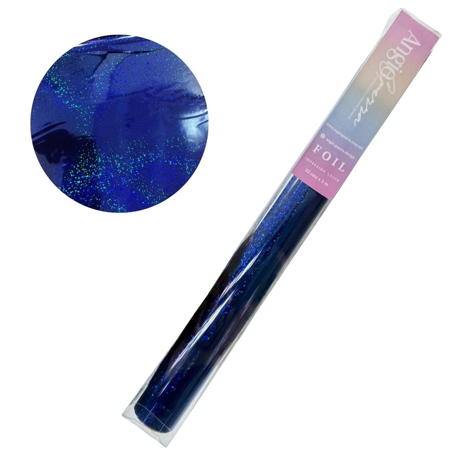 Foil Para Tinta Azul Rey Confetti Foil Reactivo Angie Guerra