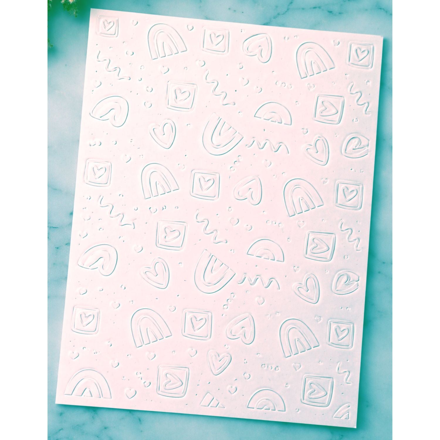 Folder de Embossing Rainbow Heart Folders de Grabado Angie Guerra