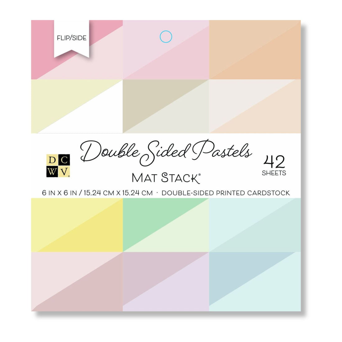 Cardstock Flipside Past 6" / Block de Cartulinas Color Pastel Papel DCWV