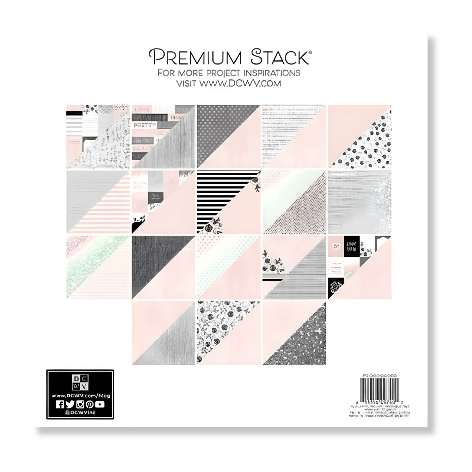 Cardstock Posh and Pink / Block de Cartulina Elegante y Rosa Papel DCWV