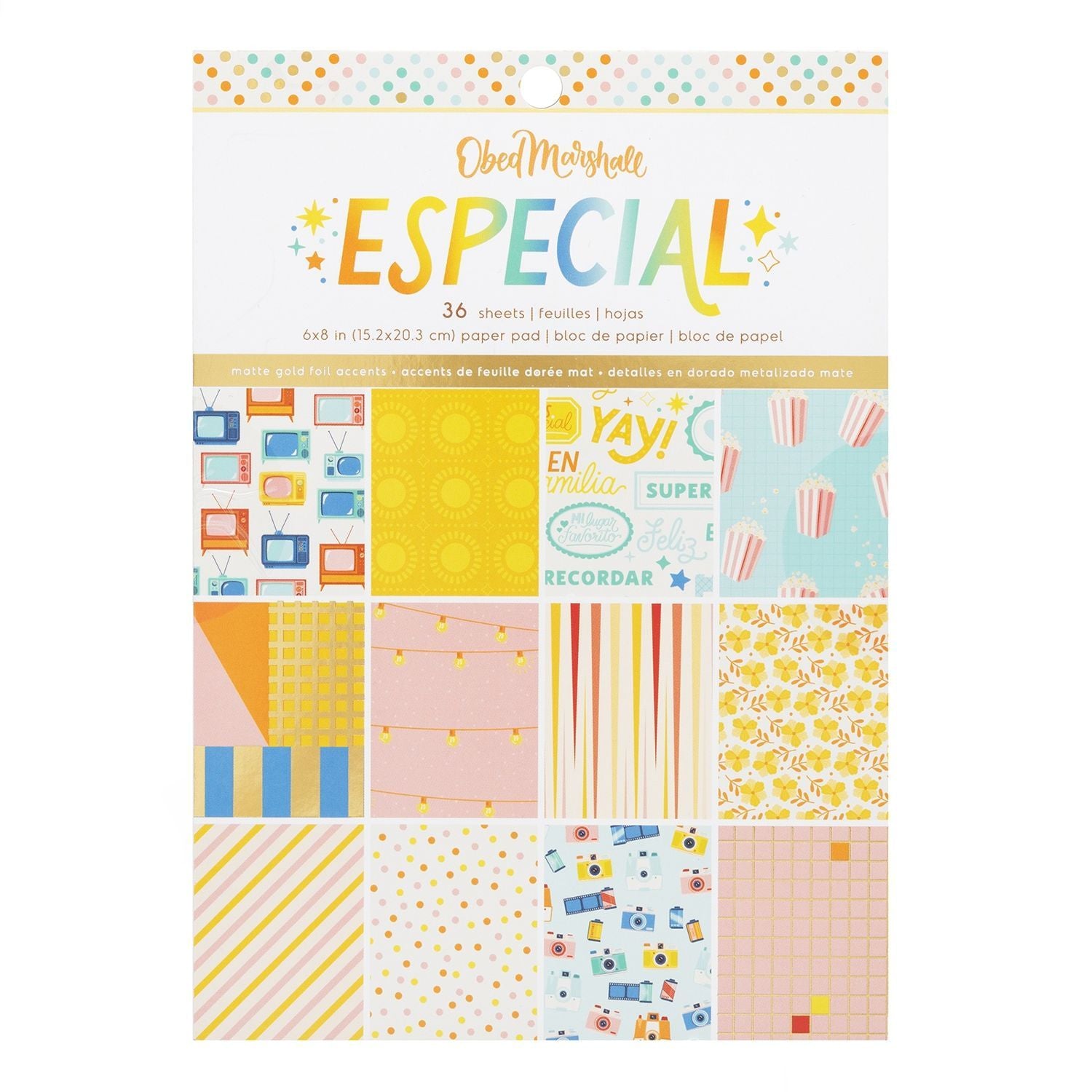Especial Single-Sided Paper Pad 6 x 8" / Block de Papel Especial Papel American Crafts