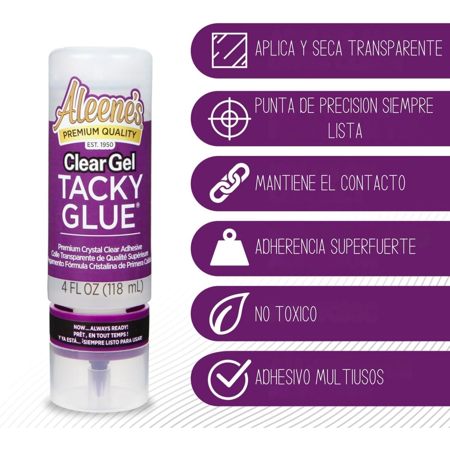 Always Ready Clear Gel Tacky Glue / Pegamento en Gel Siempre Listo Adhesivos / Pegamentos Aleene&