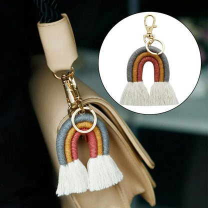 Llavero Arcoiris Gris y Beige Regalos Hobbees
