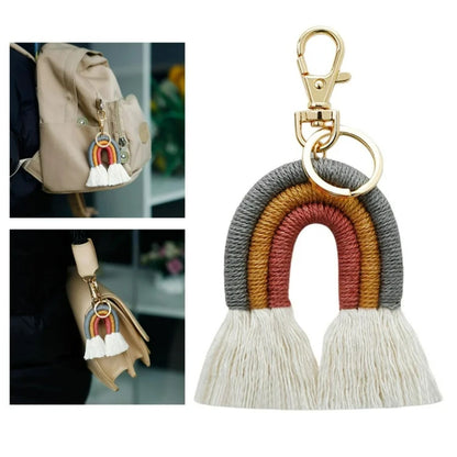 Llavero Arcoiris Gris y Beige Regalos Hobbees