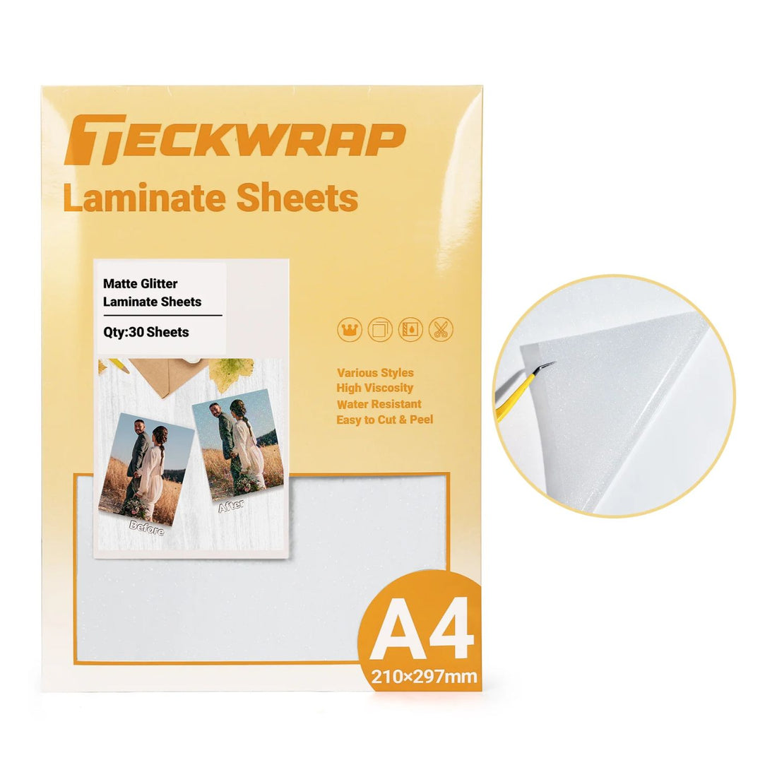 Matte Glitter Laminate Sheets / 15 Hojas para Laminado en Frío Mate Glitter