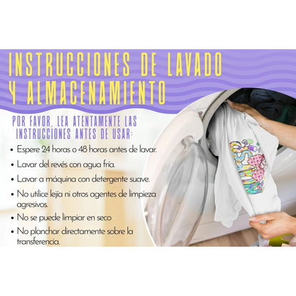 Printable Inkjet HTV Sheets / 15 Hojas Imprimibles Transferencia de Calor Acetato y Especializados Teckwrap