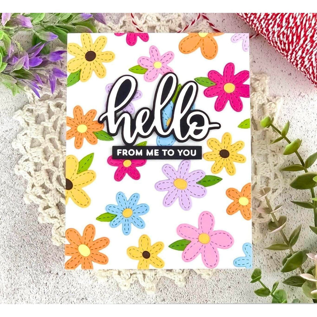 Suaje de Flores Pequeñas con Puntadas Dados de Corte / Suajes / Troqueles Hobbees