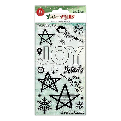 Warm Wishes Stamps / 17 Sellos Navidad Sellos American Crafts