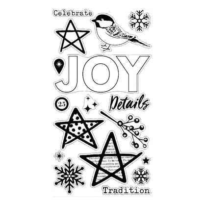 Warm Wishes Stamps / 17 Sellos Navidad Sellos American Crafts