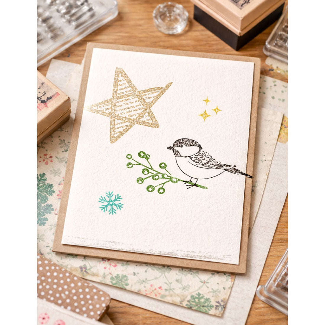 Warm Wishes Stamps / 17 Sellos Navidad Sellos American Crafts