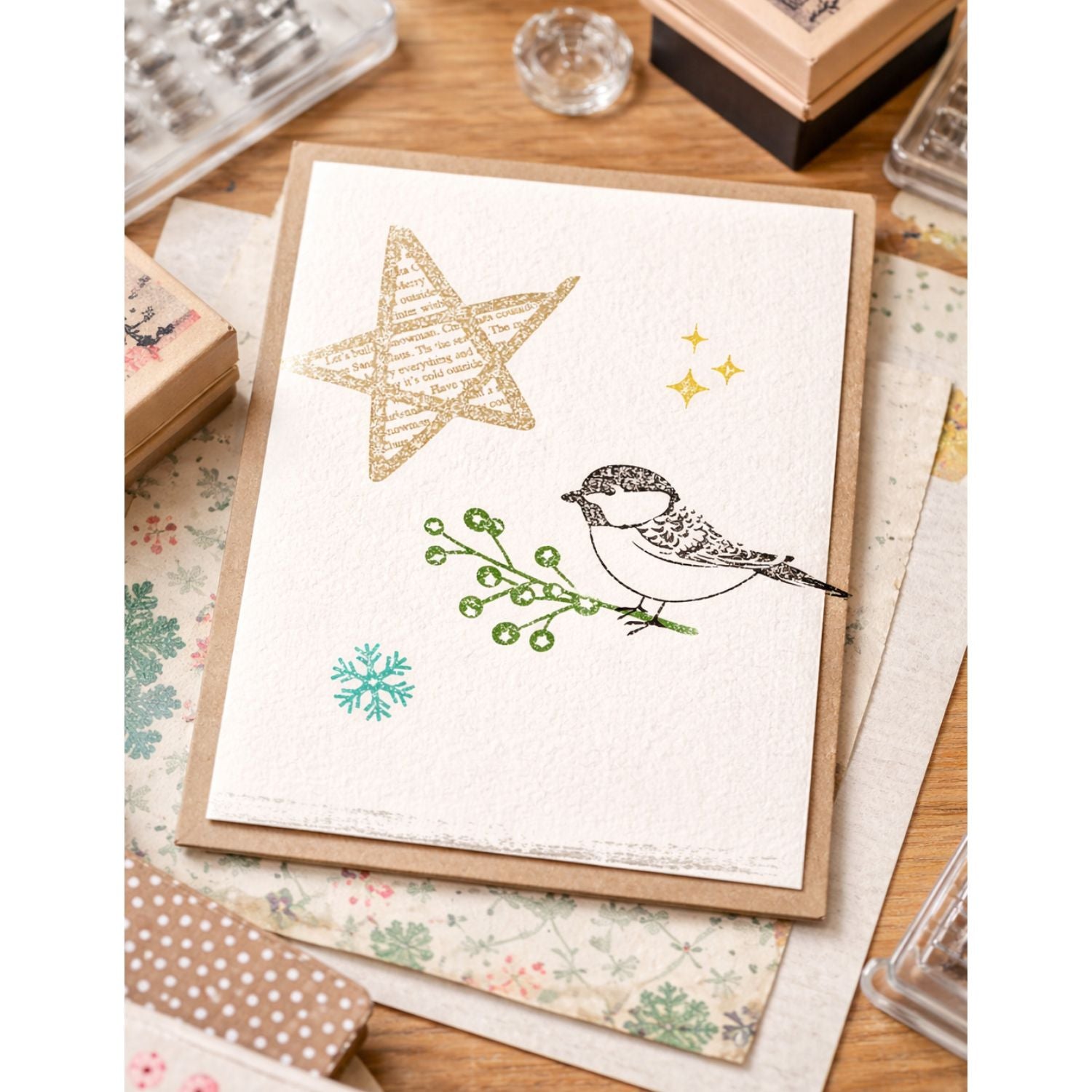 Warm Wishes Stamps / 17 Sellos Navidad Sellos American Crafts