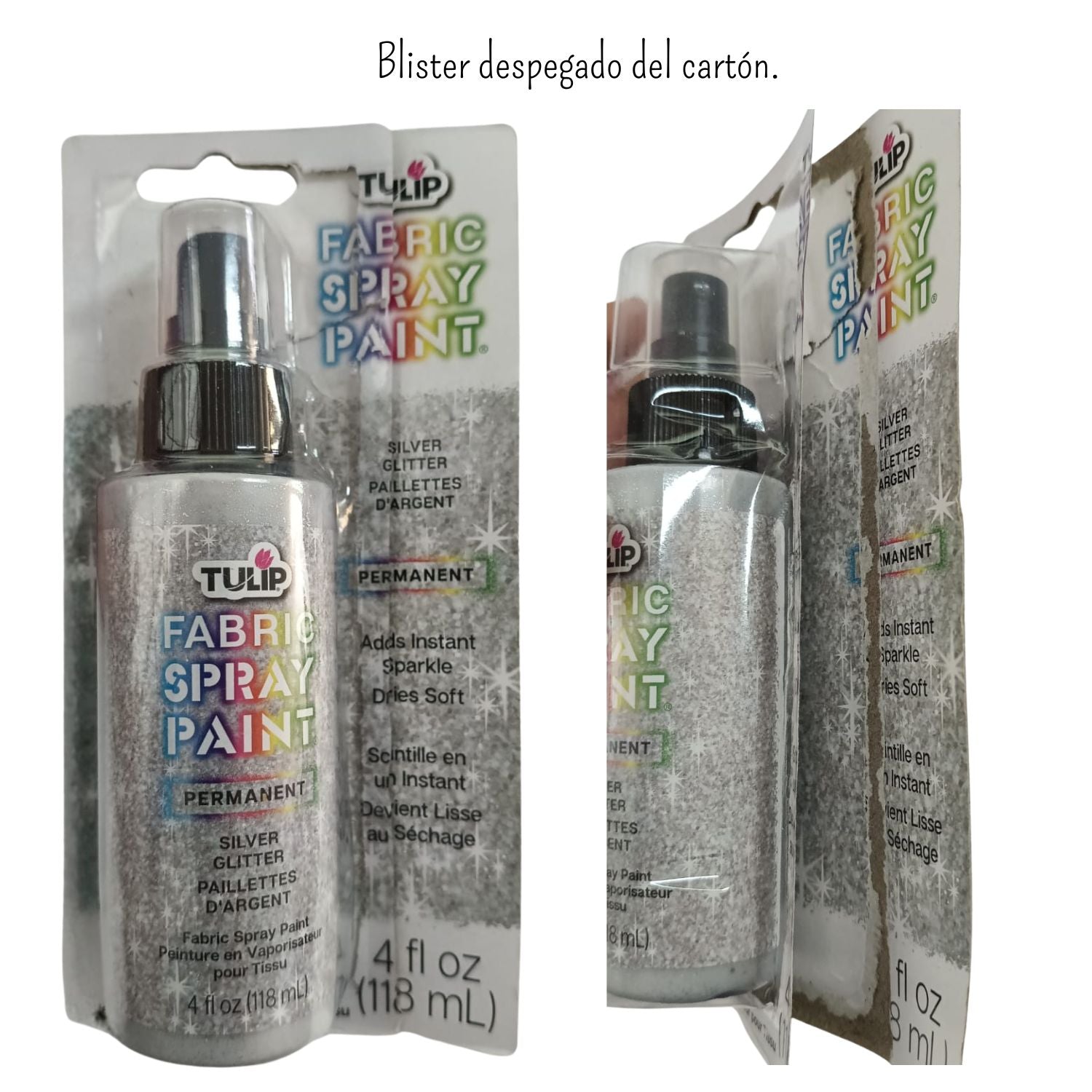 EA Tulip Fabric Spray Paint Sparkling Star Glitter / Spray para Tela con Purpurina Brillante Pintura para Tela Tulip