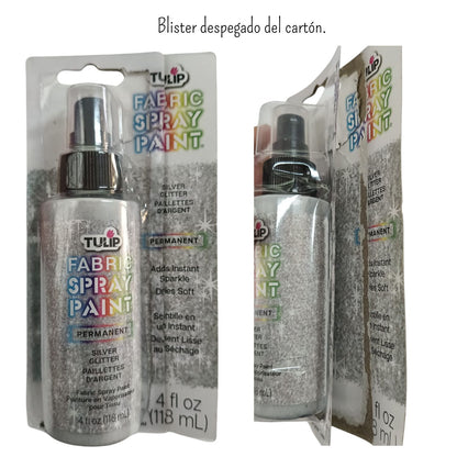 EA Tulip Fabric Spray Paint Sparkling Star Glitter / Spray para Tela con Purpurina Brillante Pintura para Tela Tulip