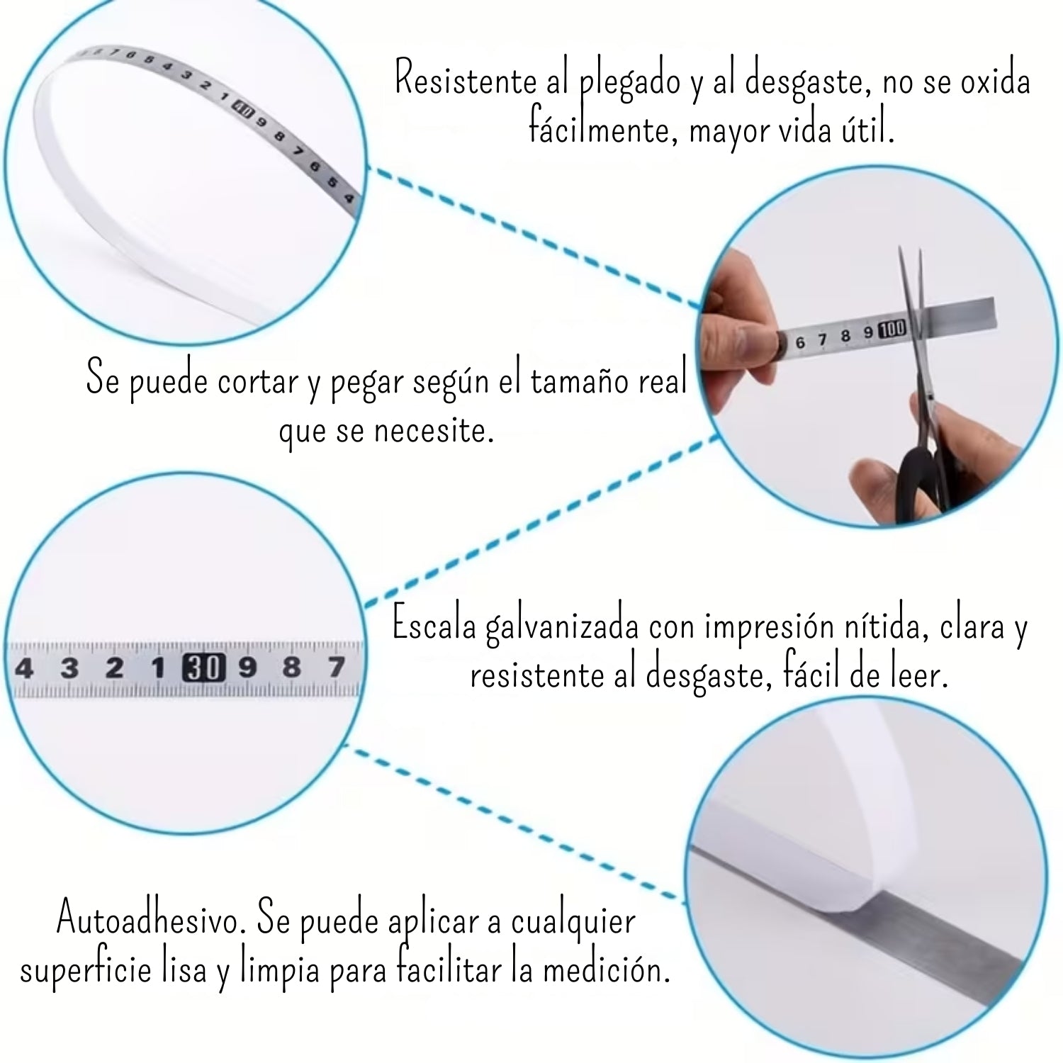 Regla Métrica Centradora Autoadherible Herramientas Hobbees