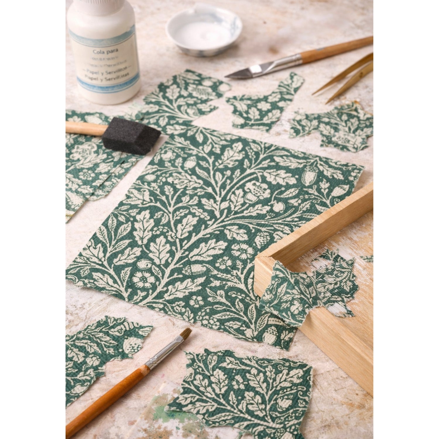 Servilleta de Papel Acorn V&amp;A Green Linen 