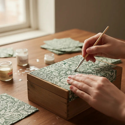 Servilleta de Papel Acorn V&amp;A Green Linen 