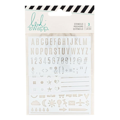 Color Fresh Stencils / Esténciles de Abecedario y Símbolos Esténciles / Plantillas Heidi Swapp