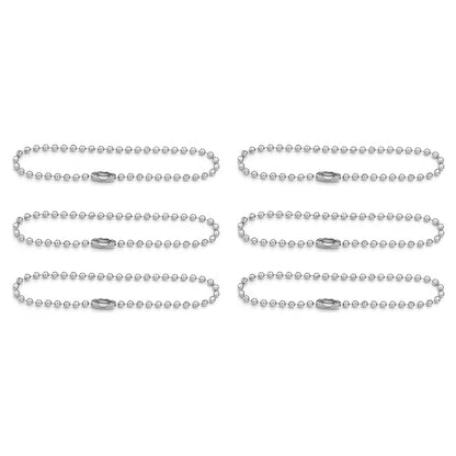 20 Cadenas de Bola con Broche Plateadas 10cm Accesorios Hobbees