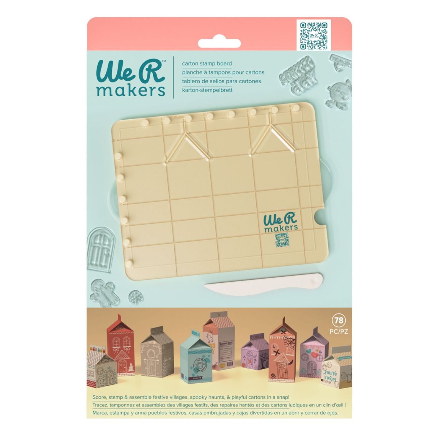 Stamp Board &amp; Stamps / Tabla Para Estampado Herramientas We R Makers