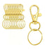 10 Herrajes para Hacer Llaveros color Dorado Accesorios Hobbees