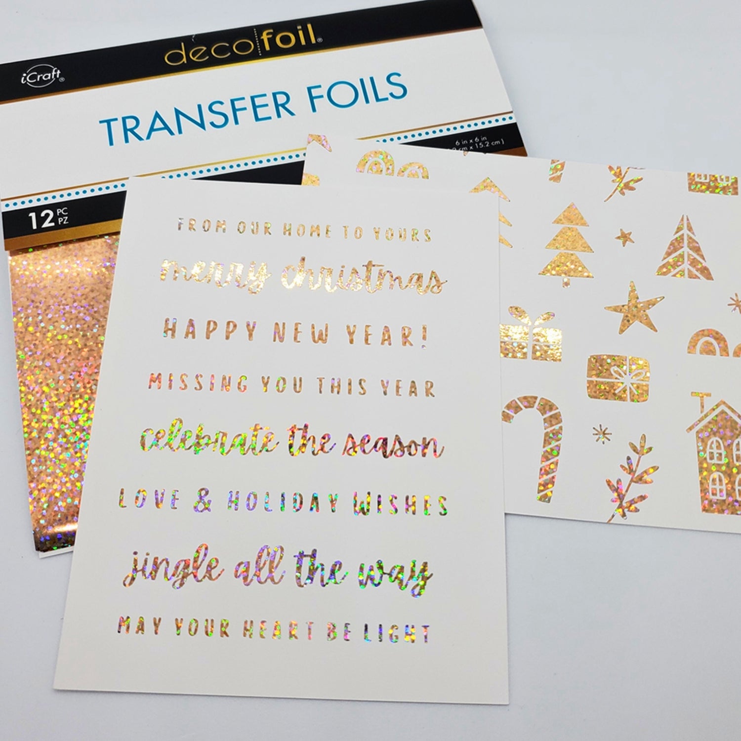 Foil Sparkling Cider 6 x 6"/ 12 Hojas de Foil Reactivo al Toner Champagne Adornos / Embellishments Therm O Web