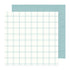 Blue Plaid Double-Sided Cardstock / Cartulina Estampada Doble Cara Cuadros Azules 12 x 12" Papel, Hojas Sueltas American Crafts