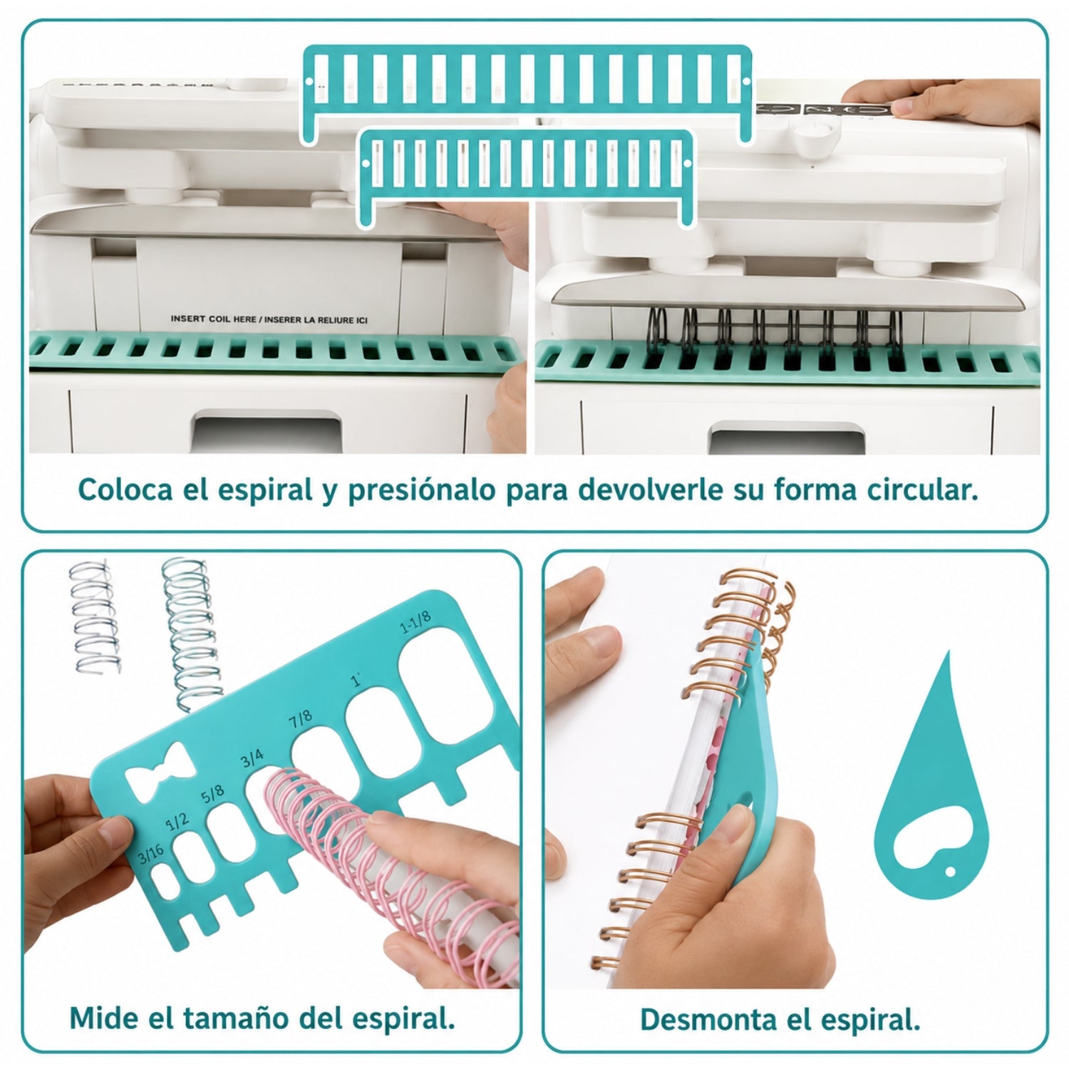Guías para Encuadernación y Medición de Espirales Encuadernacion Hobbees