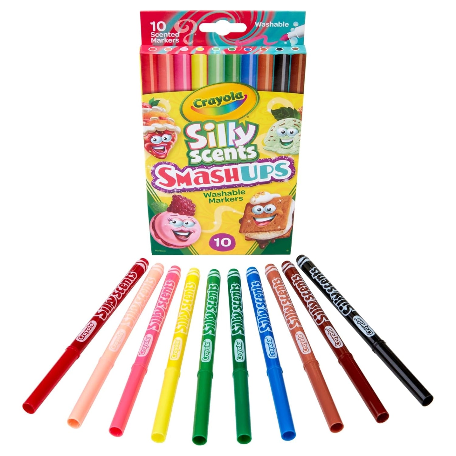 Silly Scents Washable Slim Markers / Plumones Lavables con Olor Marcadores &amp; Plumones Crayola