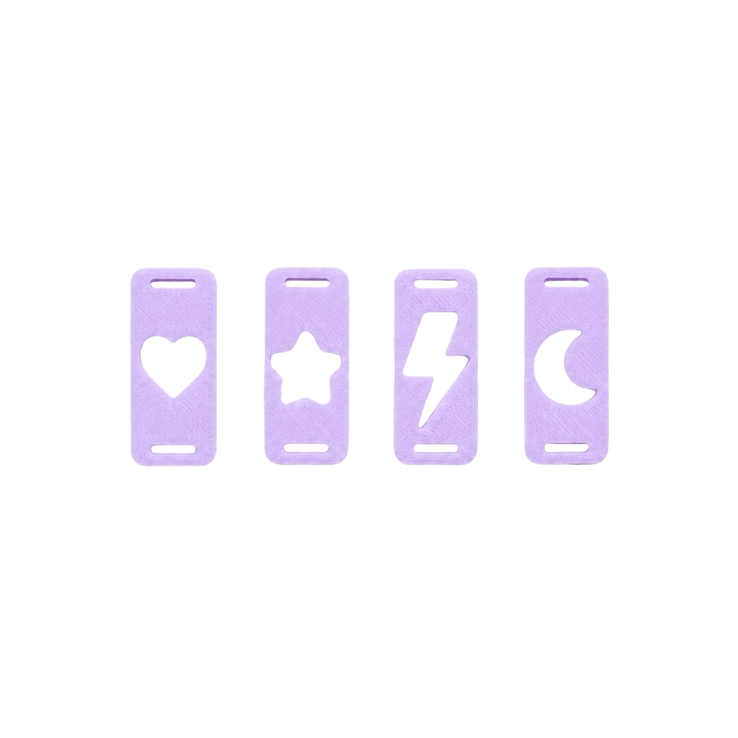4 Charms para Encuadernación Morado Claro