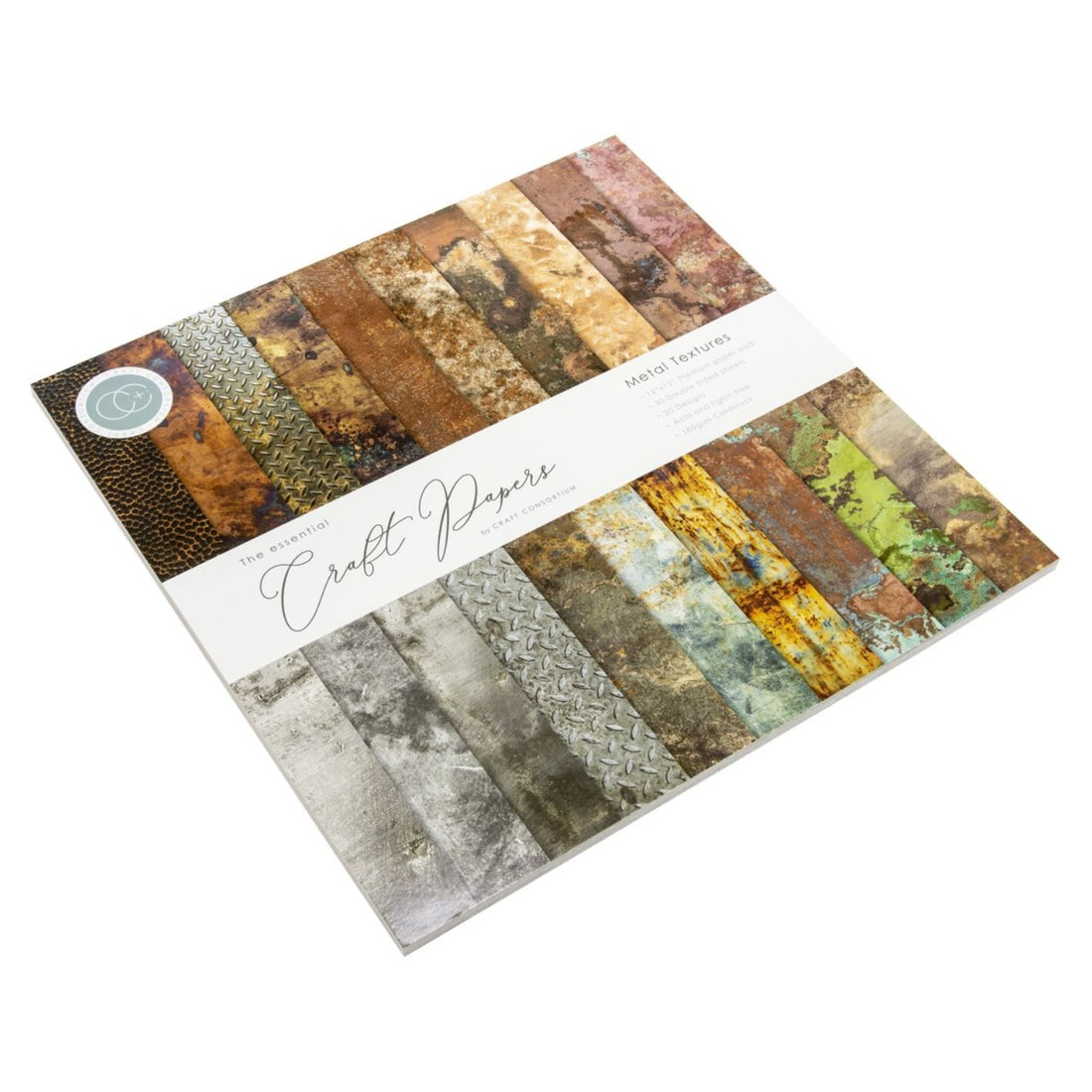 Metal Textures Paper Pack / Papel Doble Cara Textura de Metales
